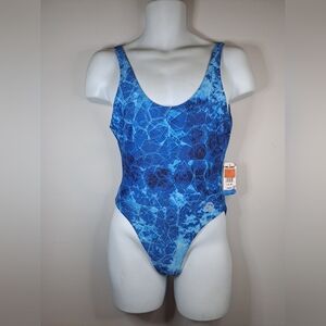 Pelagic Swimwear 1 Piece Blue Hydro & Stain Repel, Stretch Flex Fabric Medium
